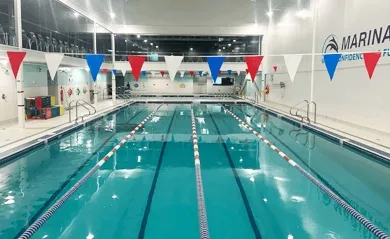 Marina’s Swim School Richmond location with heated indoor pool, lane markers, and experienced instructors for all ages.
